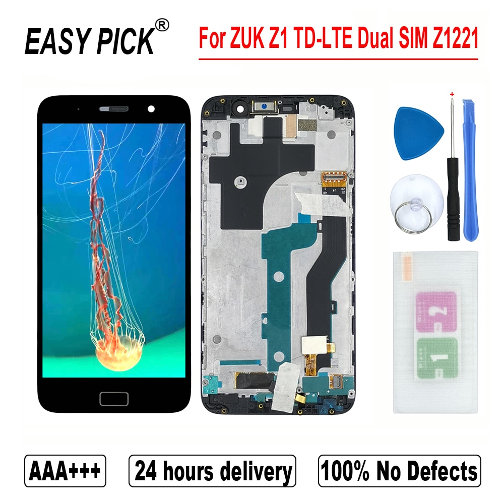 Pour ZUK Z1 TD-LTE double SIM Z1221 LCD écran tactile numériseur assemblée remplacement pour Lenovo ZUK Z1 écran LCD