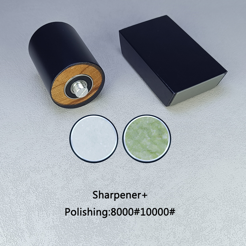 Affûteur de couteaux roulant, support magnétique, pierre à aiguiser, Kit de pierre à aiguiser, rouleau d'angle de 15 et 20 degrés, accessoire de cuisine: vert clair