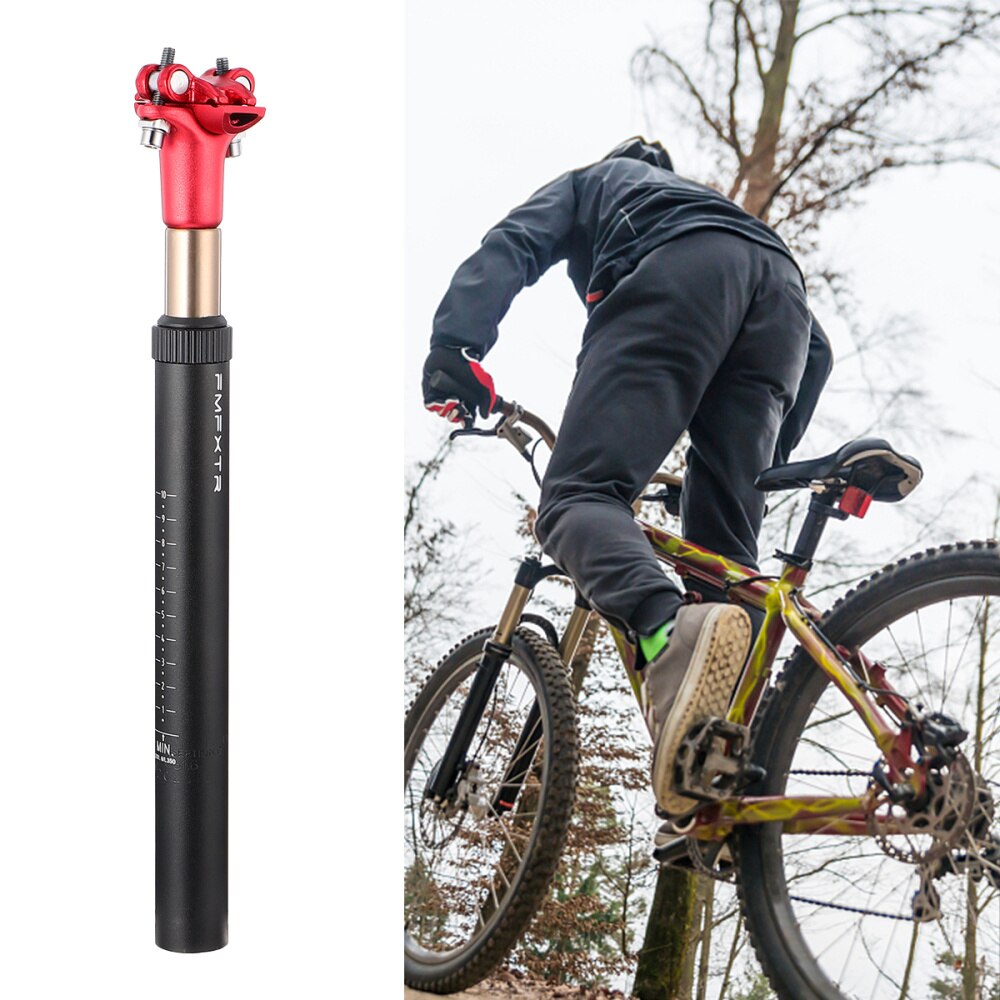 1 pccykel sadelpind stødabsorbering enkel holdbar praktisk cykel sadelpindecykel tilbehør cykel sæderør til mænd kvinder voksne: Rød