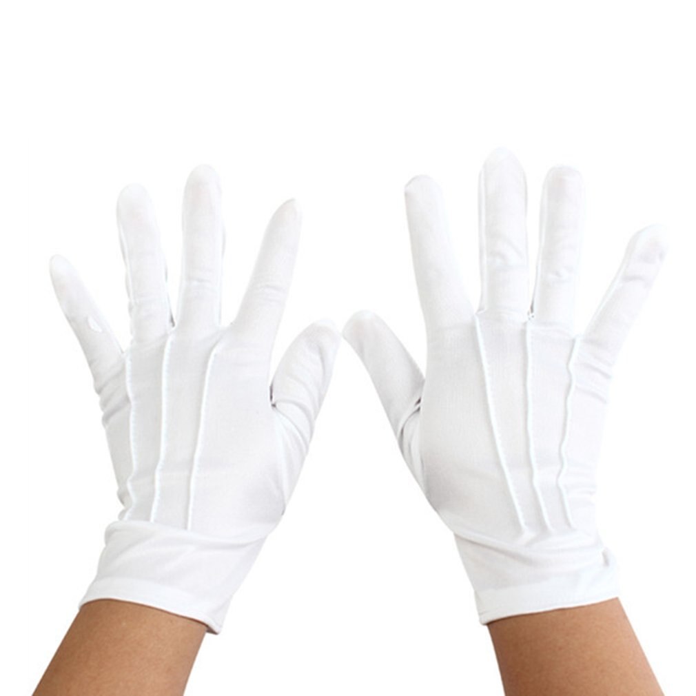 Witte Katoenen Handschoenen Kan Wassen Uw Handen Voorkomen Dunne Mannelijke Katoenen Draad Mouwloze Ronde Hals