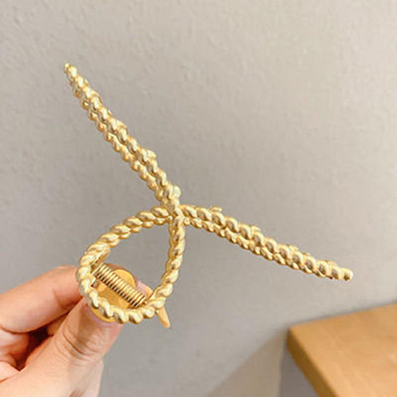 Pinzas para el pelo Vintage para mujer, horquillas de Metal geométricas huecas doradas elegantes, diadema sólida, accesorios para el cabello 2022: 04