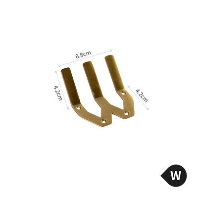 Gancho con letras para colgar en la pared, perchero dorado con alfabeto de latón, accesorios para el hogar: Blanco