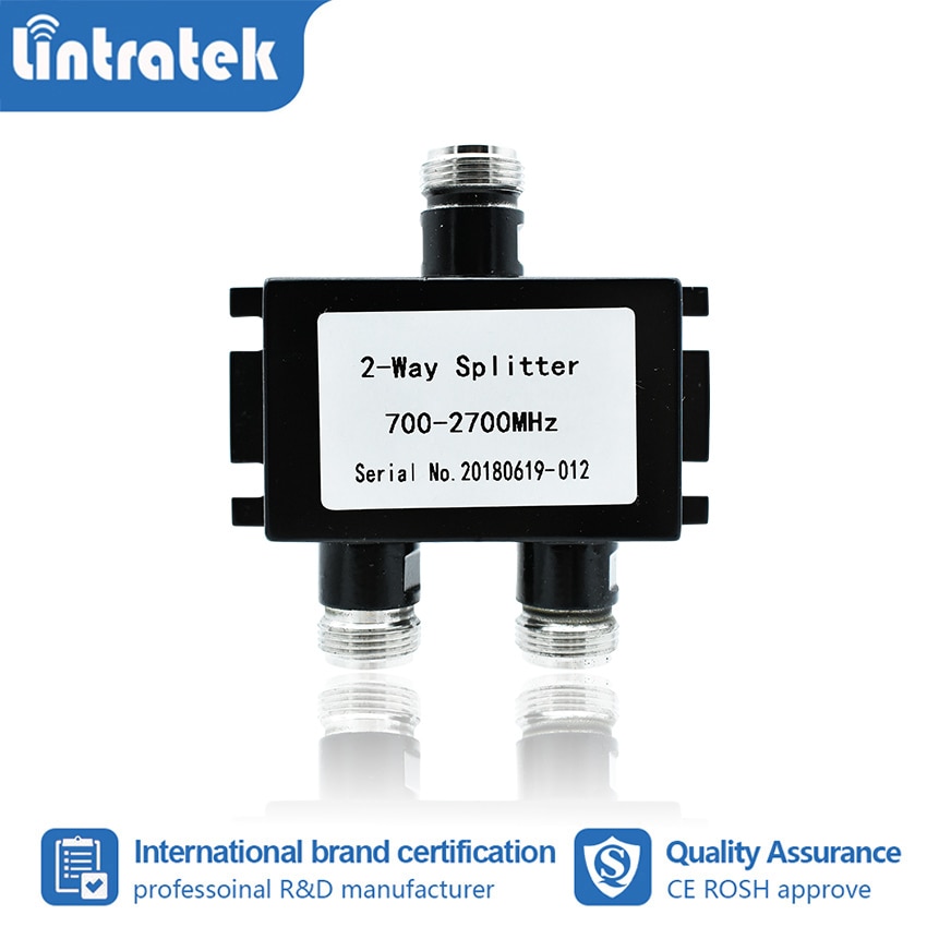 Lintratek Upgrade 700~2700mhz 2- way Splitter for 800 850 900 1700 1800 1900 2100 2600mhz Cellphone Signal Booster Repeater s4