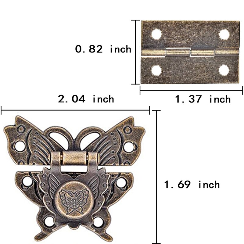 Sieraden Doos Retro Decoratieve Kast Doos Scharnier Sieraden Doos Antieke Gesp Houten Doos Klink Decoratieve Hasp Klink Gesp