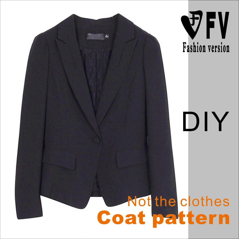 Pattern making women's white-collar suit jacket cutting picture 1:1 clothing pattern BWT-13