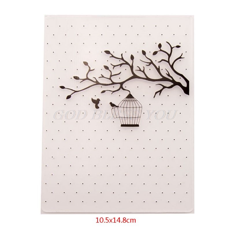 Plastic Embossing Folder Template DIY Scrapbook Photo Album Card Making Decoration Crafts Rainbow Sun Cloud Flower Birdcage Leaf