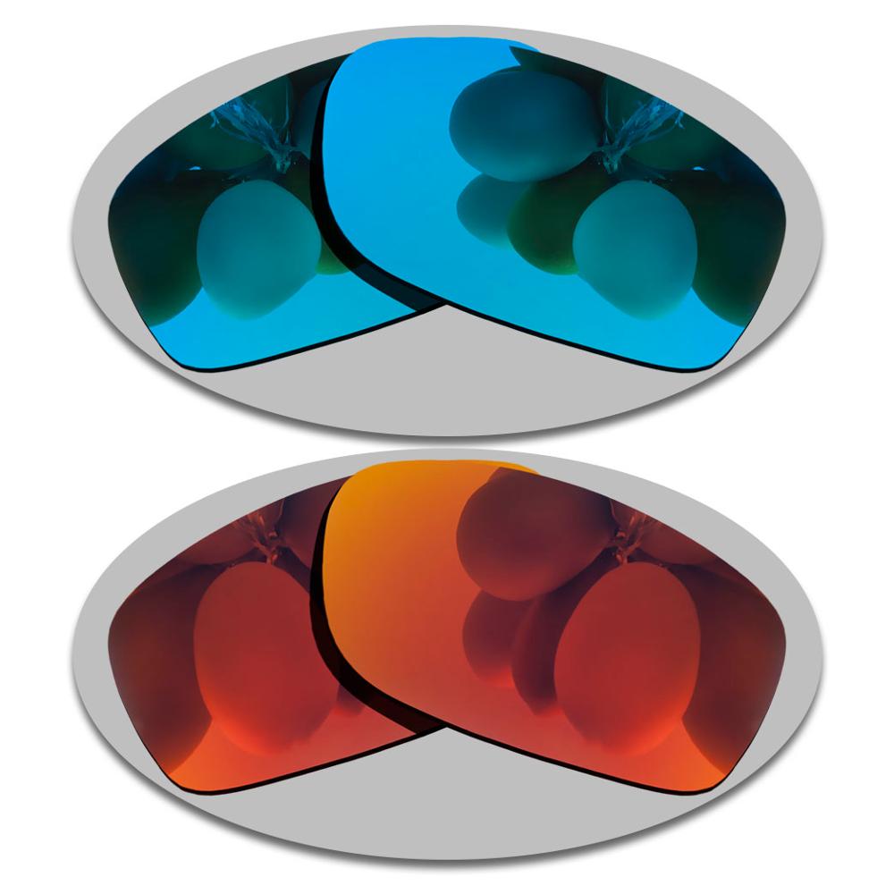Gepolariseerde Zonnebril Vervanging Lenzen Voor-Fives Squared OO9238 Frame-Vele Variëteiten: Sky Blue-Fire Red
