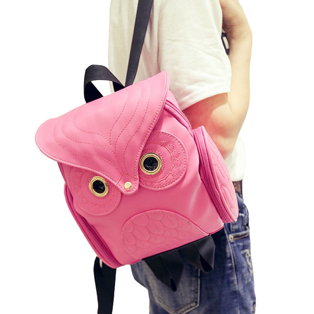 Hibou sac à dos adolescentes sacs d'école mignon dessin animé hibou sac à dos femmes école sac à dos pour femmes en cuir sac Mochila Mujer # T1G