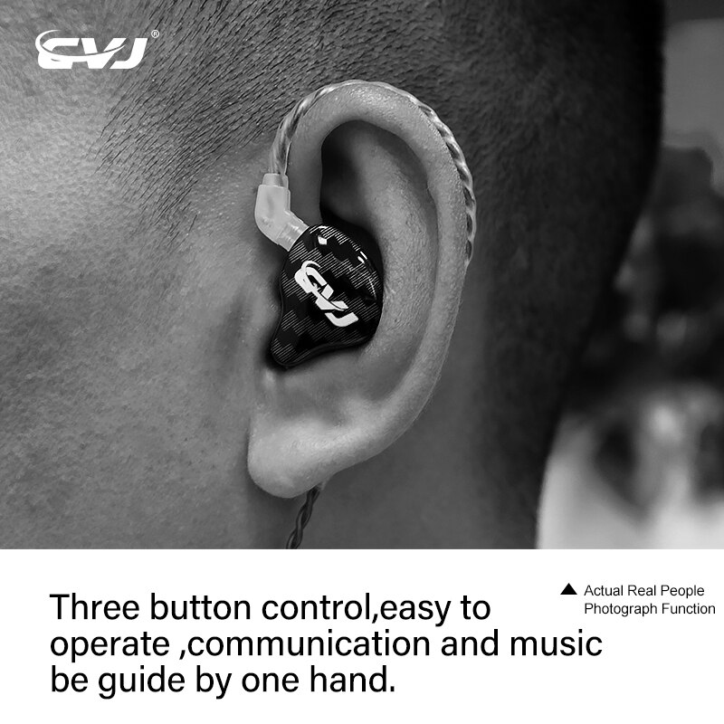 CVJ CSA 1BA + 1DD pilote hybride HIFI dans l'oreille moniteur écouteur avec connecteur 2PIN 0.75MM KZ ZSX ZS10PRO BLON BL03 BL05 BA5