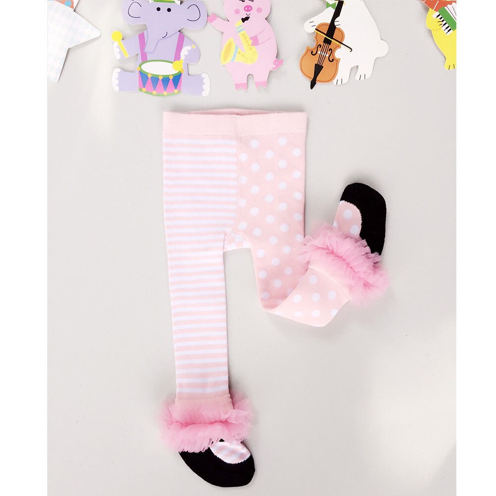 Baby Tights Pantyhose For Girls Warm Tights For Newborn Baby Stockings Lace Bow Stocking: 2 / Newborn