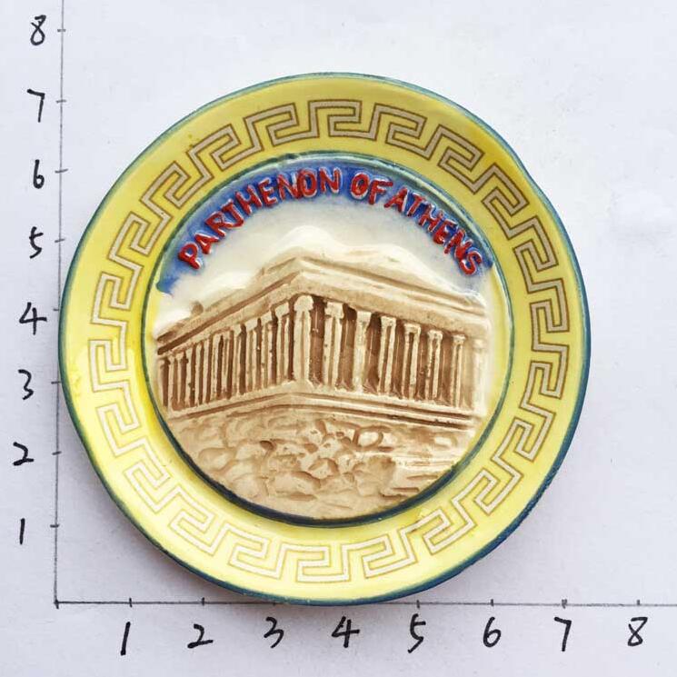 Kariatides hellas parthenon tempel griekenland toeristische reis souvenir 3d hars decoratieve koelkast magneet ambacht: Groente