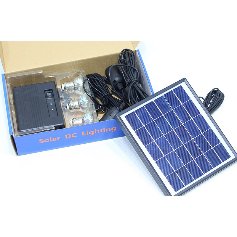 Household outdoor portable solar small system 8W solar panel 3LED light mobile phone charging camping mountaineering bee