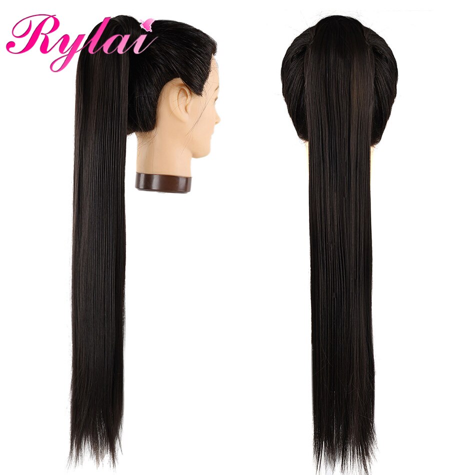 Rylai Synthetische Paardenstaart Hair Extension Super Lange Rechte Vrouwen Clip In Hair Extensions Paardenstaart False Haar 28 Inch