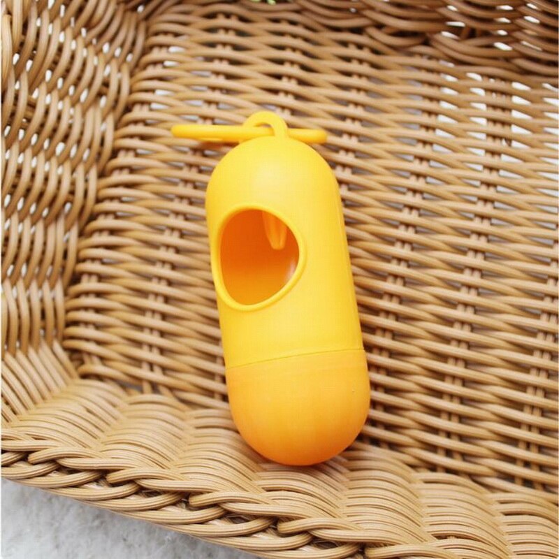1Pc pratique chien merde sac distributeur déchets sac à ordures distributeurs merde sacs ensemble chiens poubelle animaux propres accessoires: yellow