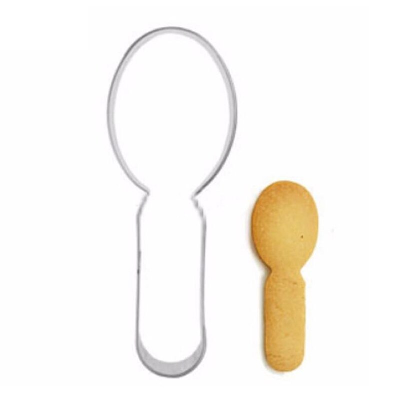 Roestvrij Staal Vork Lepel Mes Vorm Cookie Cutter Biscuit Stempel Cake Fondant Chocolade Sugarcraft Moulds Gereedschap Cookie Cutter: Licht Groen