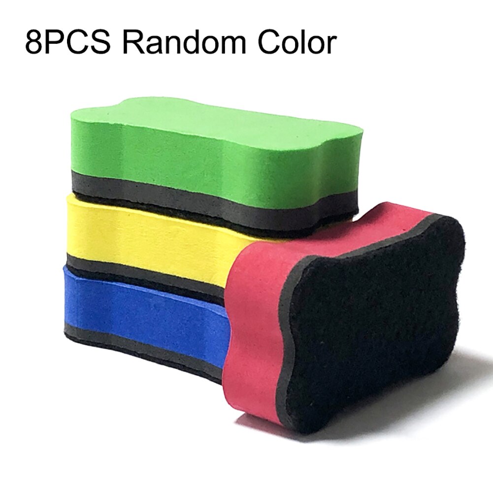 8Pcs Whiteboard Gummen Eva Magnetische Blackboard Schoolbord Whiteboard Eraser Cleaner Droog Veeg Board Marker Cleaner Levert