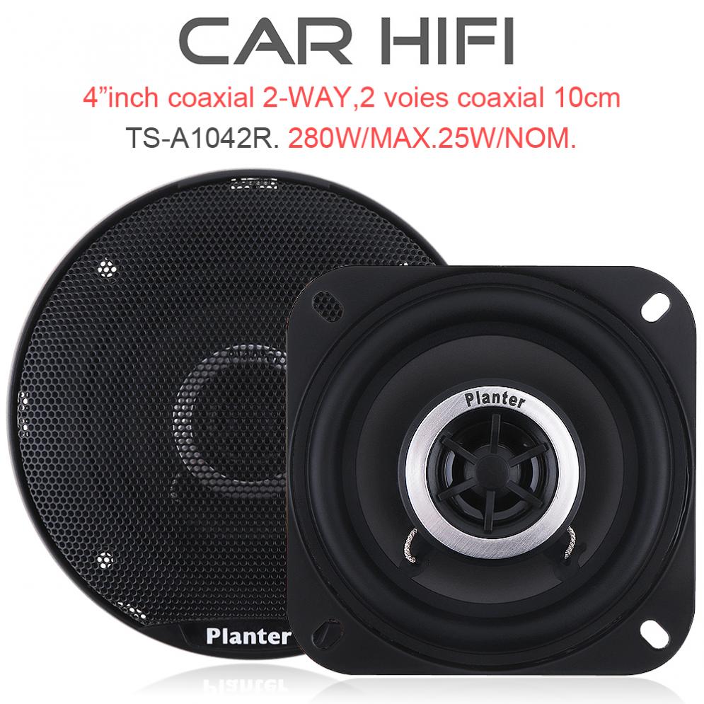 TS-A1042R 2 Pcs 280W 4 Inch Auto Hifi Coaxiale Luidspreker Voertuig Deur Auto Audio Muziek Stereo Volledige Frequentiebereik speakers Voor Auto &#39;S