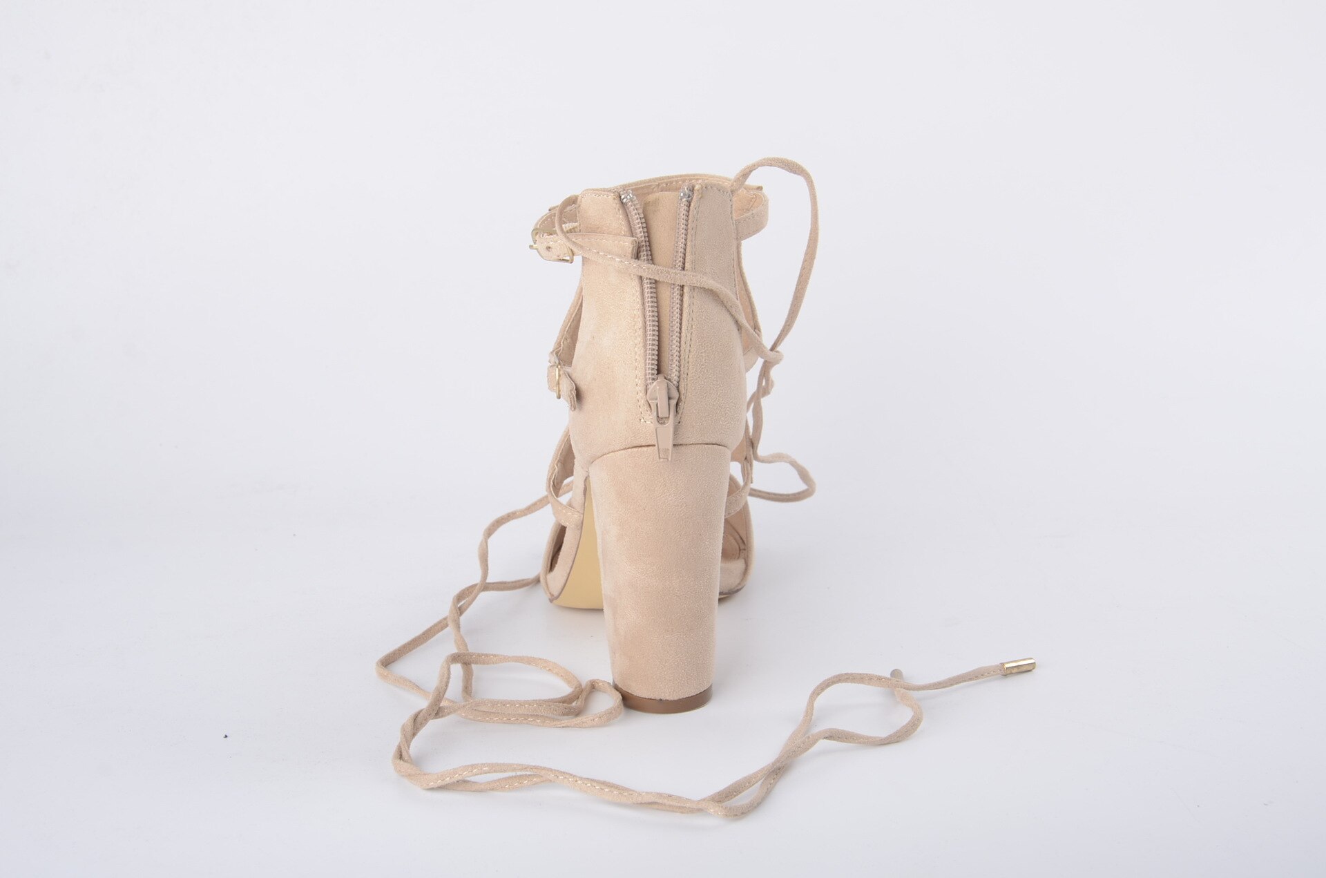 Women Sandals Gladiator High Heels Summer Pop Toe Shoes Woman Narrow Band High Heels Sandals Plus Size 43