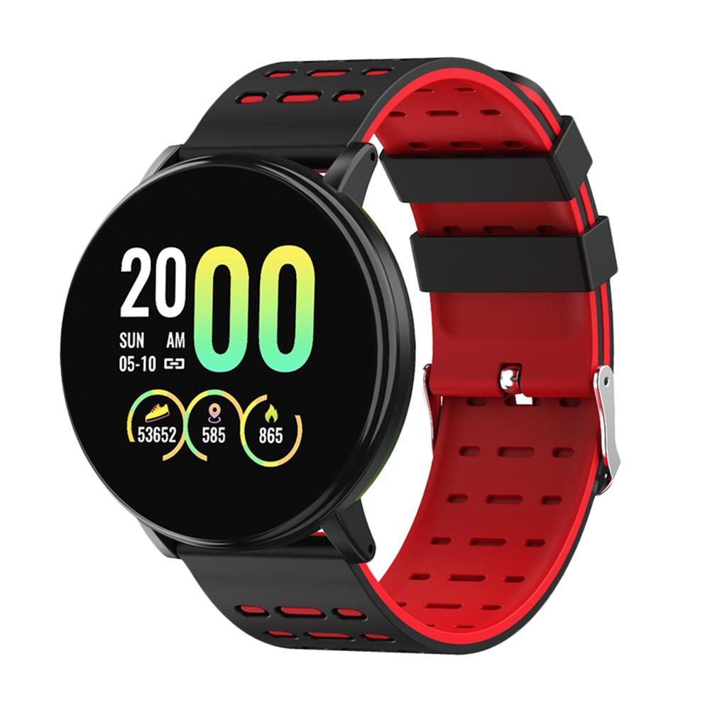 Fitness tracker skridttæller 119 plus smart ur armbånd  ip67 bluetooth søvn puls blodtryksovervågning armbåndsur: Opgrader rødt