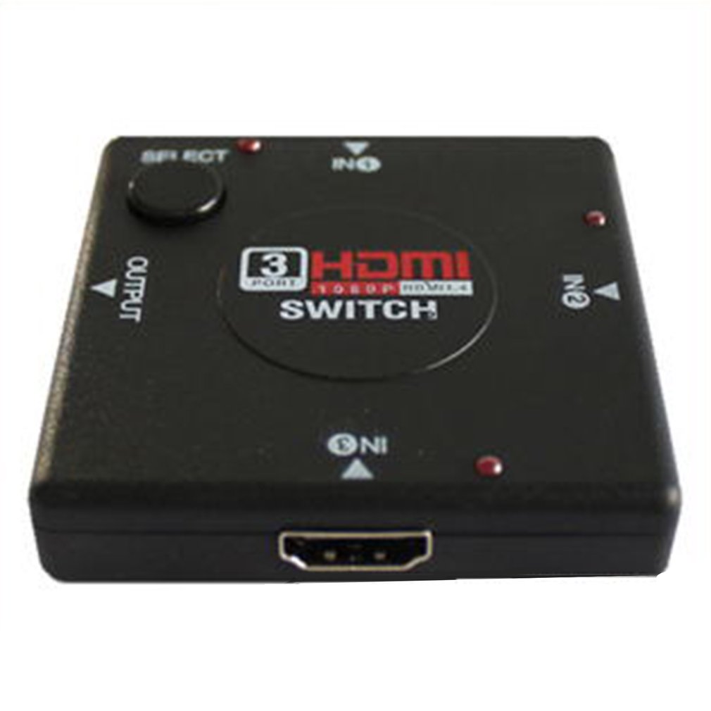 Hdmi Mini Switcher 3 Devices To 1 Tv Switch Box 3 Way Selector 1080P 3 In 1 Out Hdmi Splitter Support 3D