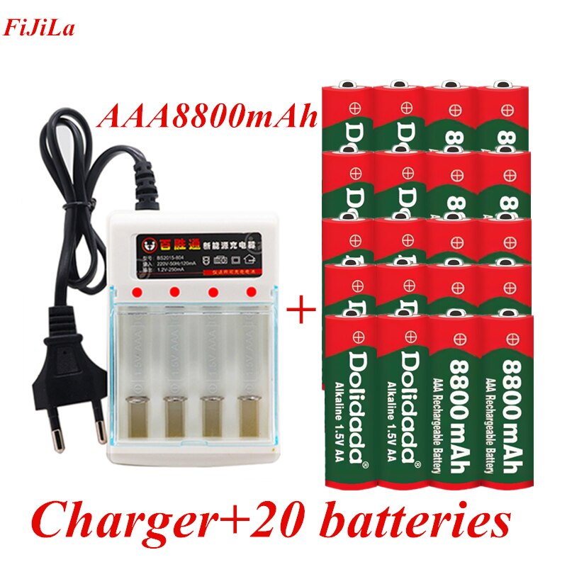 AAA 1.5V 8800 mah rechargeable battery AAA 1.5 V 8800 mah Rechargeable Alcalinas drummey +1pcs 4-cell battery charger: Yellow