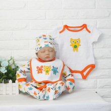 Bib jurk 100% katoen baby hansop en bodysuit voor baby jongens kleding set