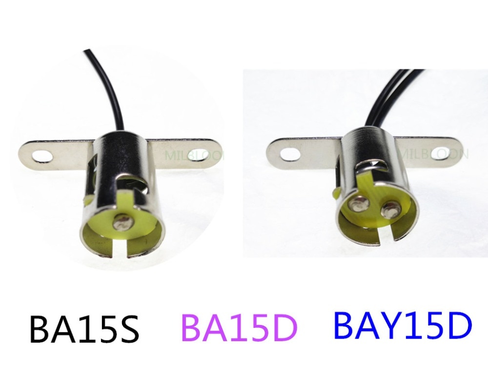 BA15S BA15D BAY15D lamp holder BA15 Single contact 15mm base Double contact BA15D Lamp holder high low side