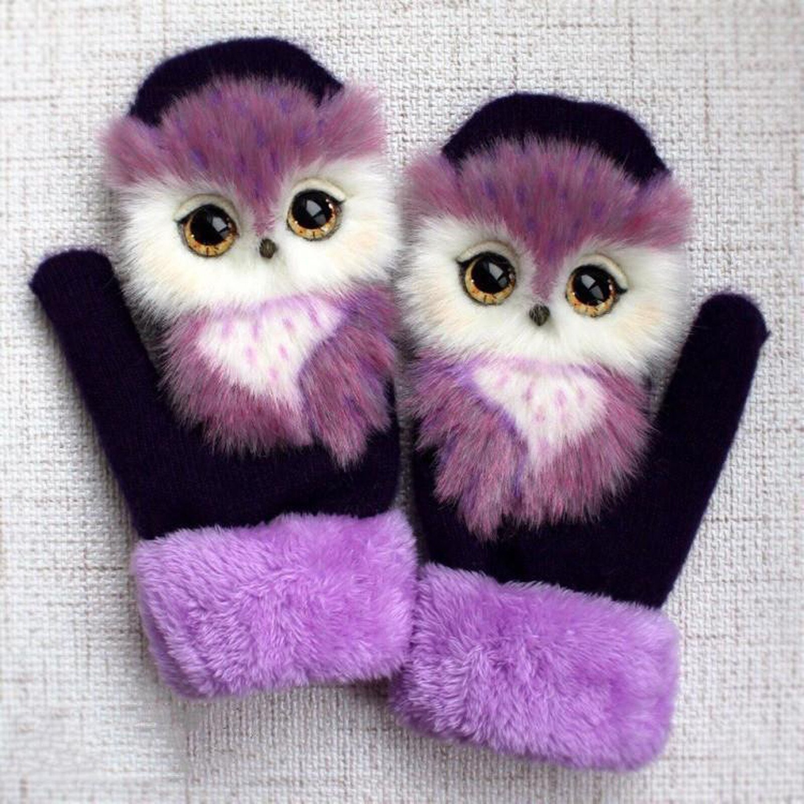 Crianças Quentes grossas Luvas de Dedo Luvas de Inverno Bonito Dos Desenhos Animados Meninas Quentes Luvas de Esqui de Inverno Crianças Luvas Детские Перчатки L3: A