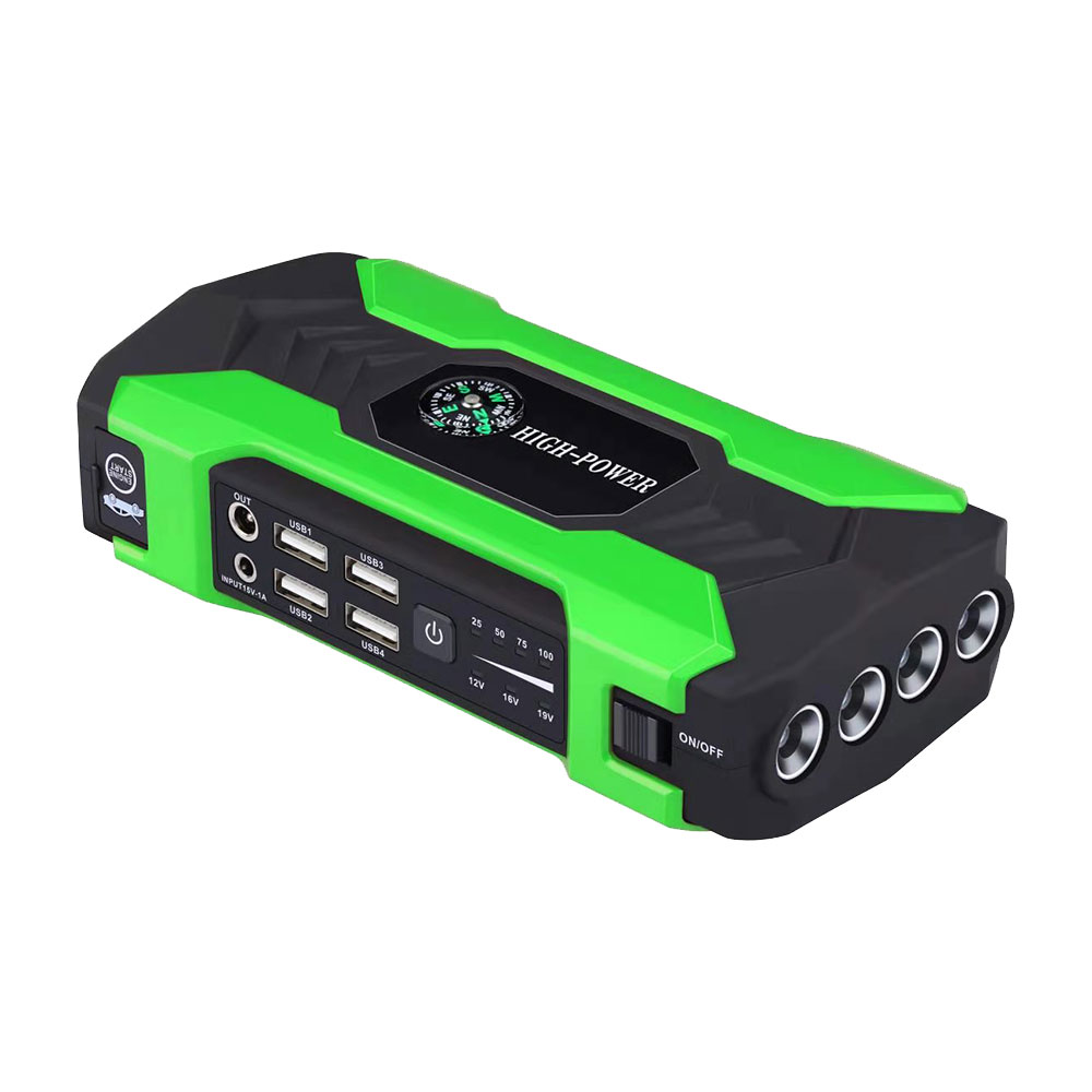 20000mAh 12V Car Jump Starter Portable USB Power Bank Battery Booster Clamp 400A: Green US Plug