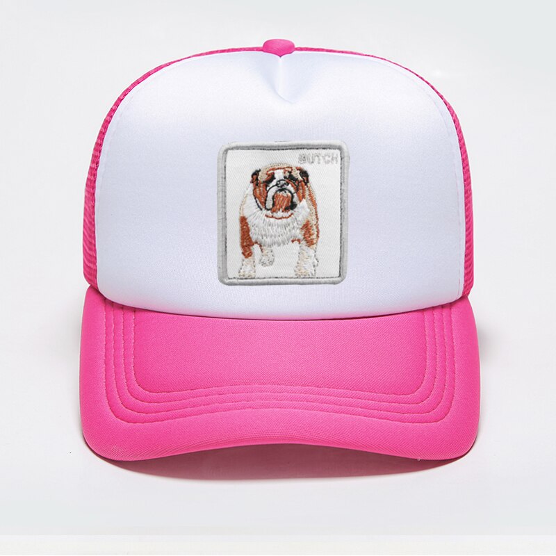 Mode Hond Bulldog Afdrukken Baseball Caps Mannen Vrouwen Hip Hop Caps Snapback Trucker Buiten Sport Verstelbare Ademend Mesh Hoed