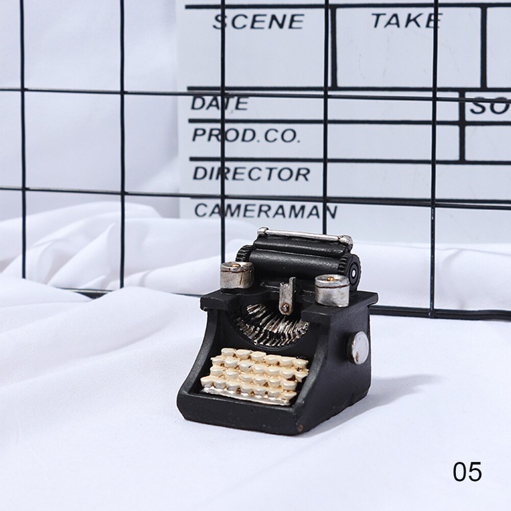 Vintage Mini Resin Crafts Phonograph Camera Piano Radio Model Nostalgia Living Room Home Decor Photo Prop: 05