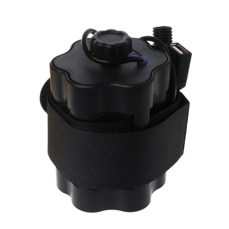 Diy Powerbank Doos 6X18650 Batterij Storage Case Houder 5V 12V Voor Fiets Led Light Usb Charger voor Smartphone: Black