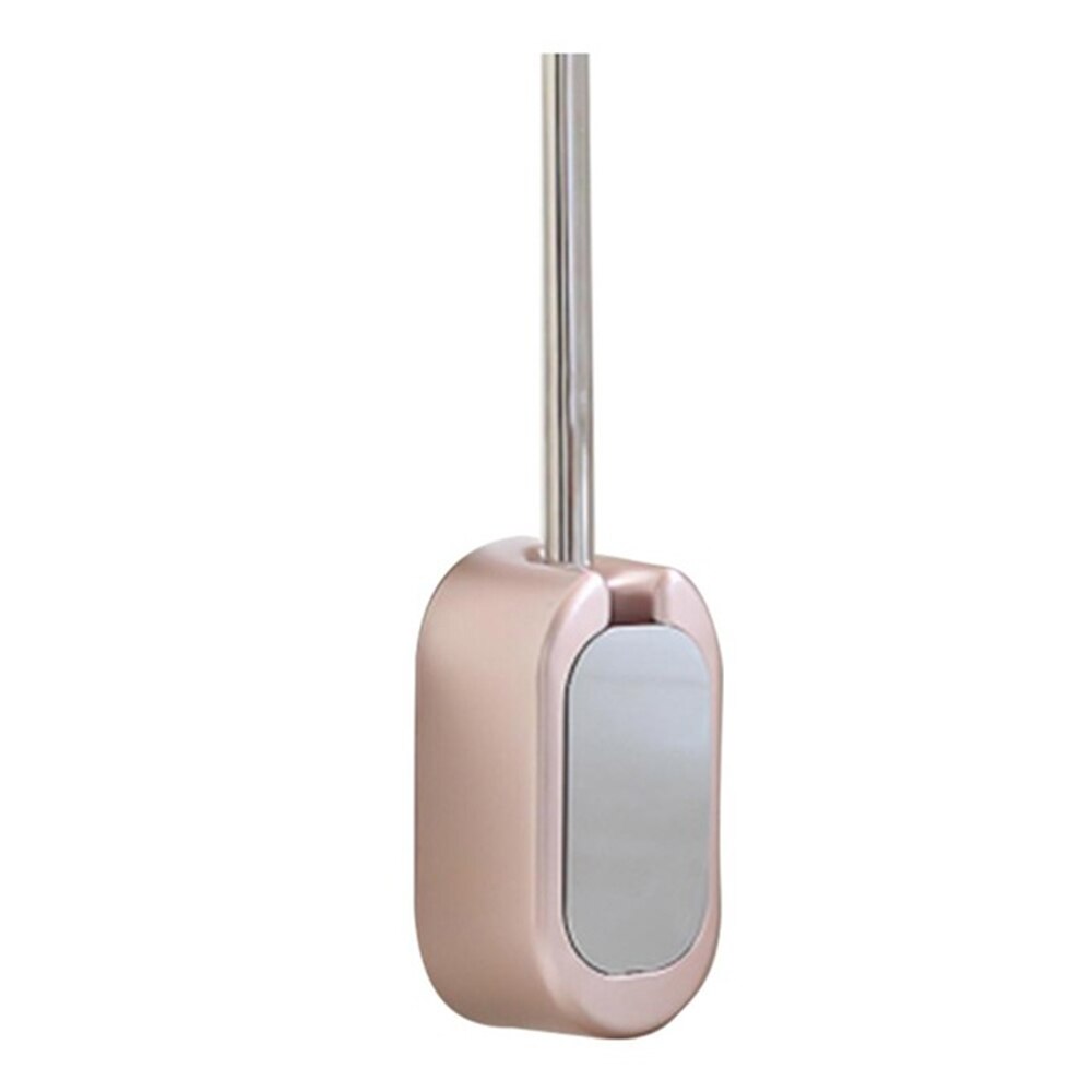 Brosse de toilette de ménage fixée au mur sans clou Durable a placé la brosse de toilette de brosse de toilette d'acier inoxydable de maison d'hôtel avec le support: RoseGold ToiletBrush