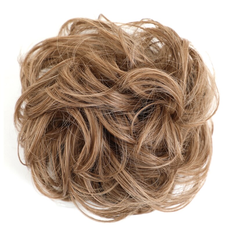 Extensiones de moño sintético de estrella Rosa, rizadas y desordenadas, extensión de pelo para boda, moño para mujeres y niños: color12-24