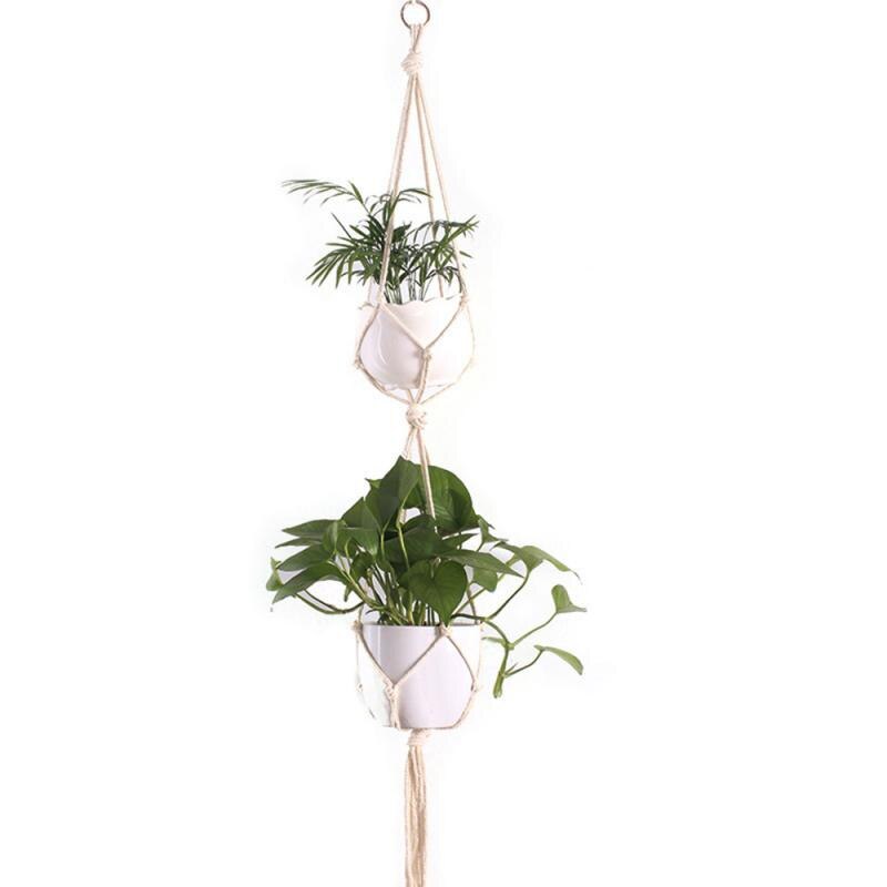 sales handmade macrame plant hanger flower /pot hanger for wall decoration countyard garden For Garden Plant Tray: F