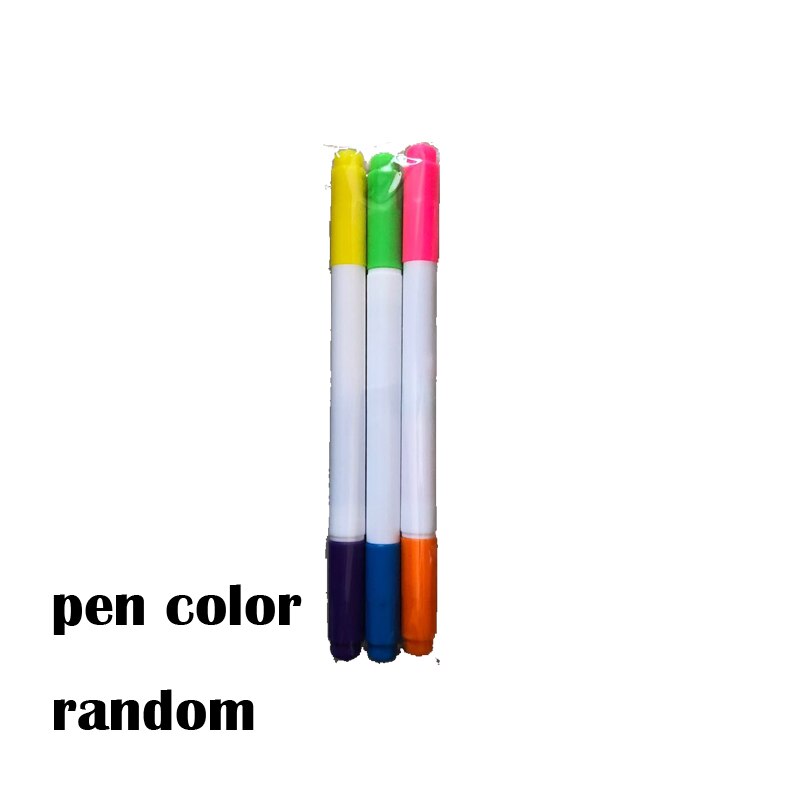 3D Magic Drawing Pad Fluorescerende Tekentafel Kids Puzzel Lichtgevende Magische Graffiti Schrijven 3D Lichtgevende Tekening Pad: 3pcs pen