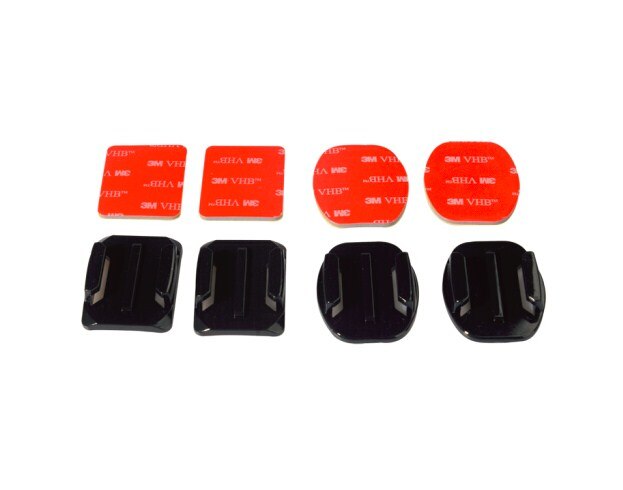 Soportes adhesivos para GoPro 9 8 7 5 6, soportes planos curvos 3M, almohadillas adhesivas para Go Pro Xiaomi Yi SJCAM, cámara de acción, tablero para casco, coche: 8PCS