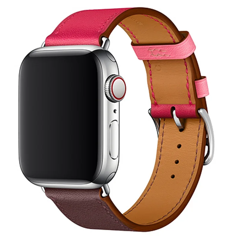 Læderurrem til apple watch-rem serie 9 8 7 6 se 5 4 3 2 1 til iwatch 38mm 42mm håndledsrem til iwatch-rem 44 40 41 45 49mm