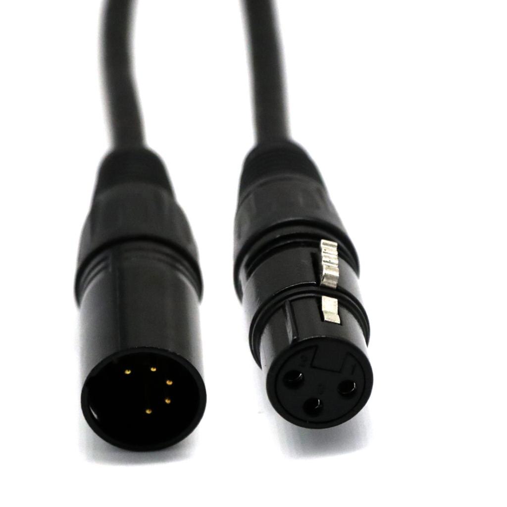 DMX Adapter 5-Pin DMX Male to 3-Pin XLR Female Cable Converter Wire Lead