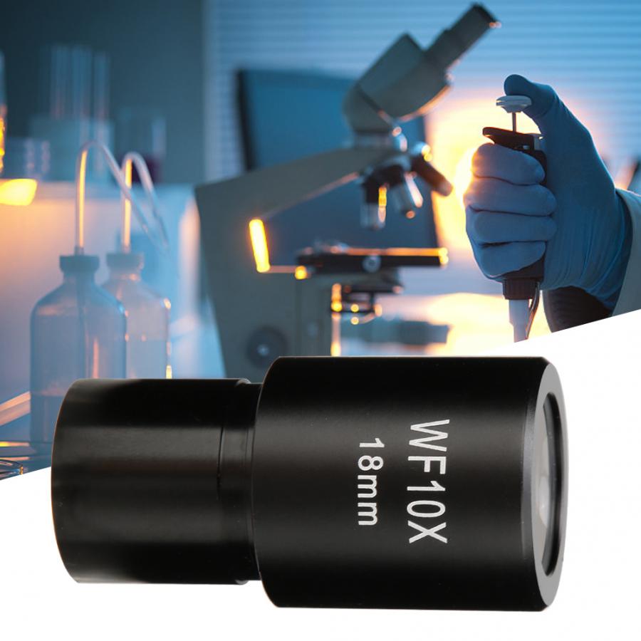 Microscope Eyepiece WF10X/18mm Biological Microscope Wide-Angle Eyepiece Optical Lenses with Scale