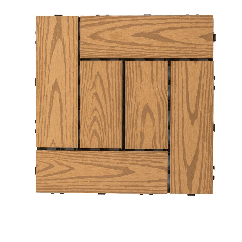 1Pcs 30mm * 300mm Interlocking floor tile ecological plastic wood flooring anti-corrosion for bathroom patio garden DIY: Sample F