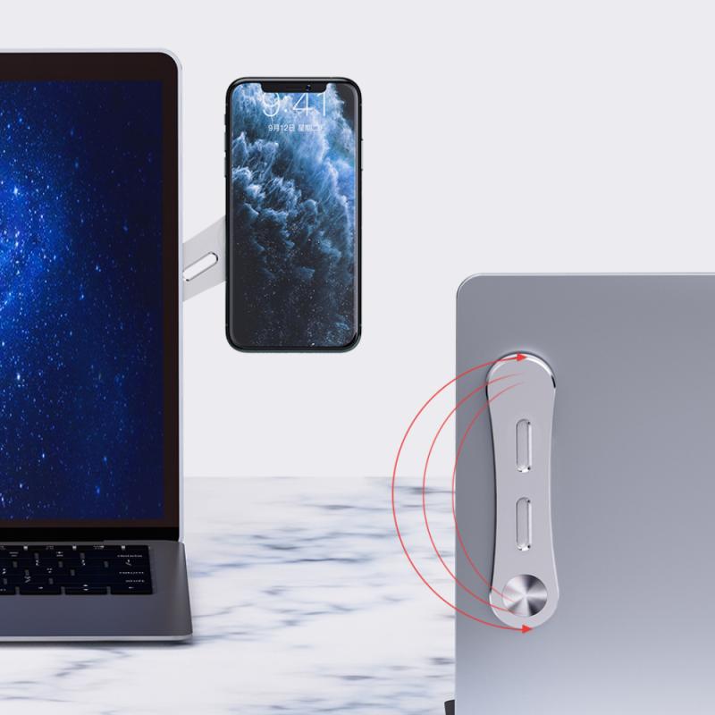Multi Screen Support Laptop Side Mount Connects Mobile Phone Bracket Monitor Clip Adjustable Phone Stand Holder
