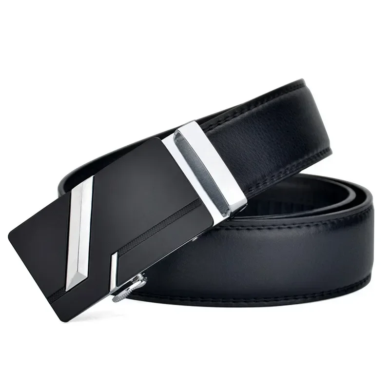 Cinturón LONG Plus de talla grande 130 140 150 160 170 cm para hombre, cinturón de cuero PU de para hombre, correa con hebilla automática de Metal
