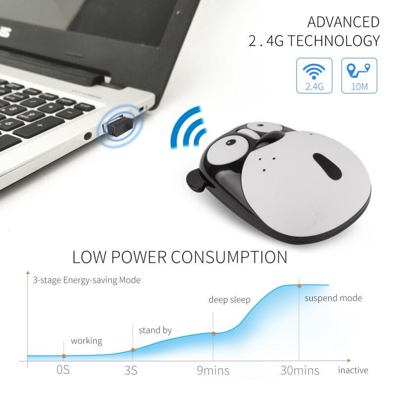 2.4G souris sans fil économie d'énergie muet Rechargeable mignon Animal chiot souris Mini ordinateur portable Rechargeable souris pour enfants filles