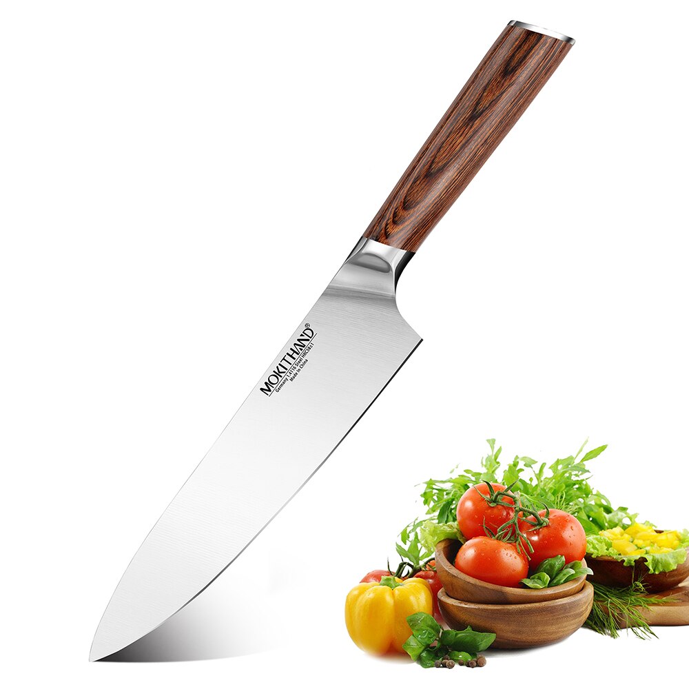5 st kökskniv japanska kockknivar tyskland 1.4116 stål vassa grönsakssantoku brödkniv för matlagning: 8.0 kockkniv