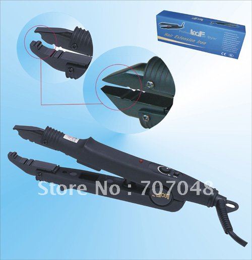 Extensiones negras de temperatura constante FUSION REMY, Conector de cabello humano, hierro
