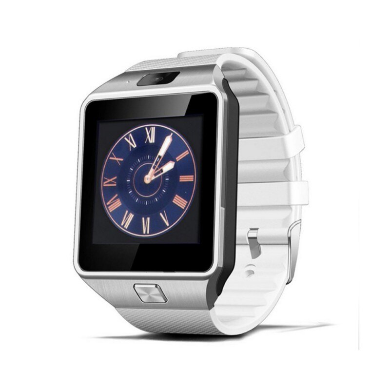 Touch Screen Bluetooth Smart Horloge Dz09 Met Camera Horloge Sim-kaart Smartwatch Voor Ios Android Telefoons Ondersteuning Multi Taal: WHITE