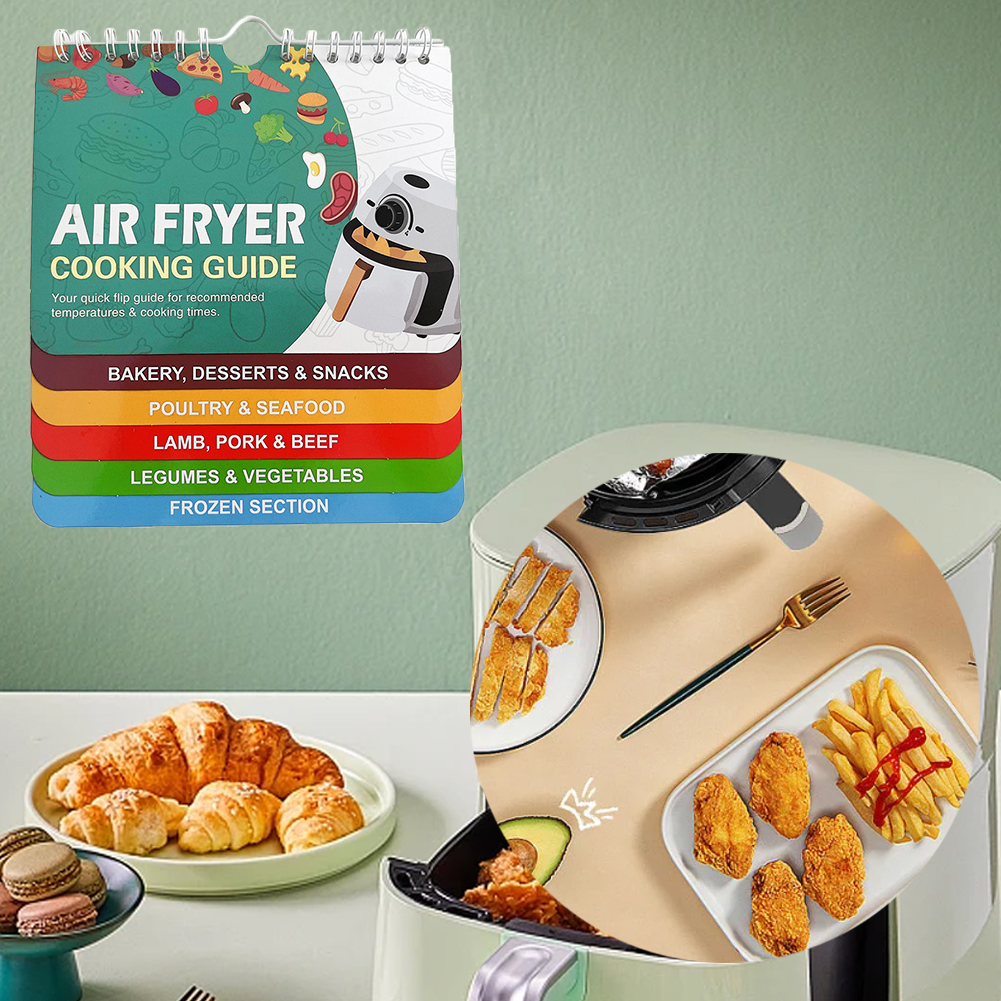 Air Fryer Magnetic Cheat Sheet Air Fryer Recipes Temperature and Cooking Time Guide for Beginners and Advanced Users
