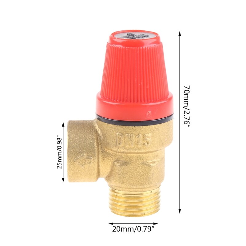 Messing Veiligheidsklep Afvoer Relief Swithch Voor Zonneboiler Inner &amp; Outer Draad