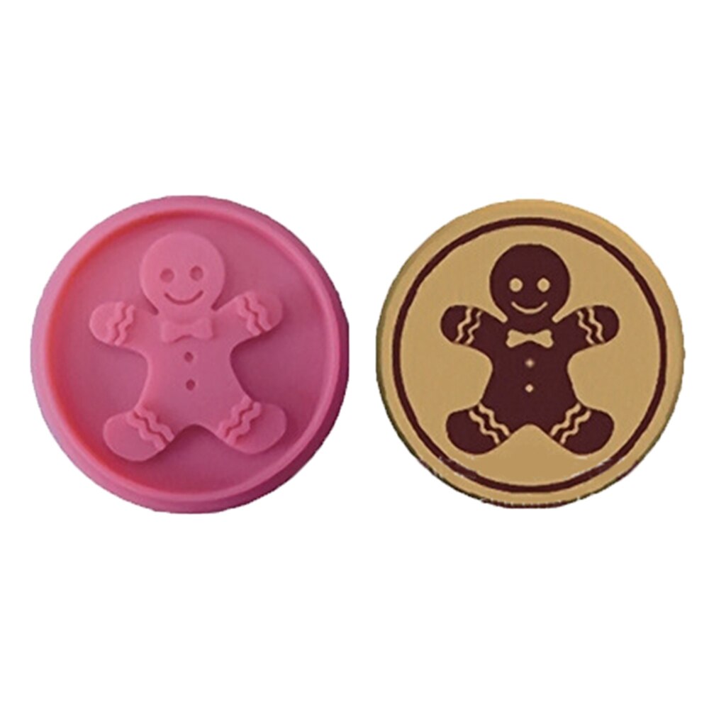 Sello de silicona para galletas, moldes de repostería para galletas con mango de madera, estampados, herramientas para hornear galletas, DIY